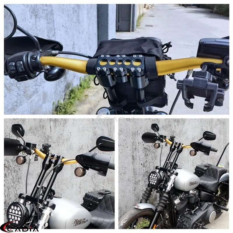 1-1/2" Clamping Bar Handlebar Risers 12" Tall For Harley Sportster Dyna Softail - Image 2 of 4