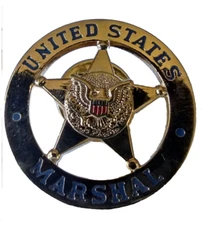 US MARSHAL Lapel Hat Pin in GOLD Plated