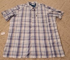Columbia Omni-shade Shirt Short Sleeve Mens L Large Vented Button Up