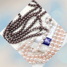 50pcs Swarovski Crystal Pearl 5810 Round Beads 7mm 14" long Pick colors