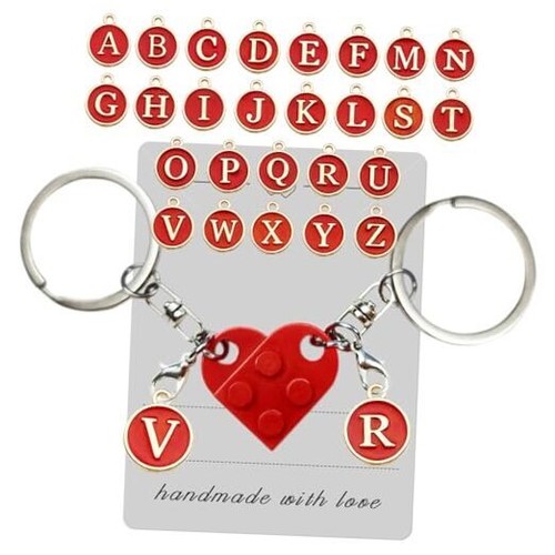 Personalized Brick Matching Heart Keychains - Gifts for Mom, Dad ...