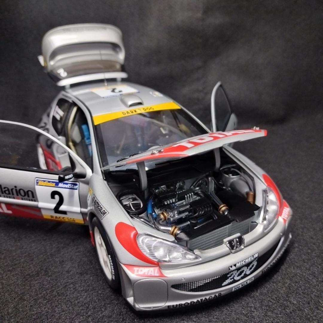 ミニカー AUTO art Peugeot 206 WRC 1/18 Auto Art 1/18 Peugeot 206 #1 WRC Monte-Carlo Gronholm