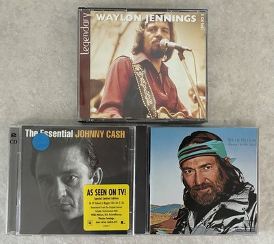 6 DISC LOT Legendary Waylon Jennings (3CD), Essential Johnny Cash (2CD)+ Willie 