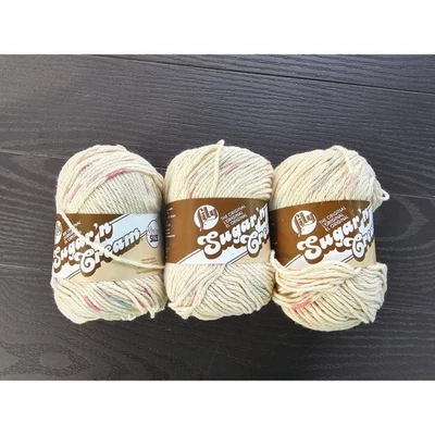 Lily Sugar n Cream Cotton Yarn 3 Skeins Potpourri Worsted Medium 4 3oz 102019 - Image 1 of 4