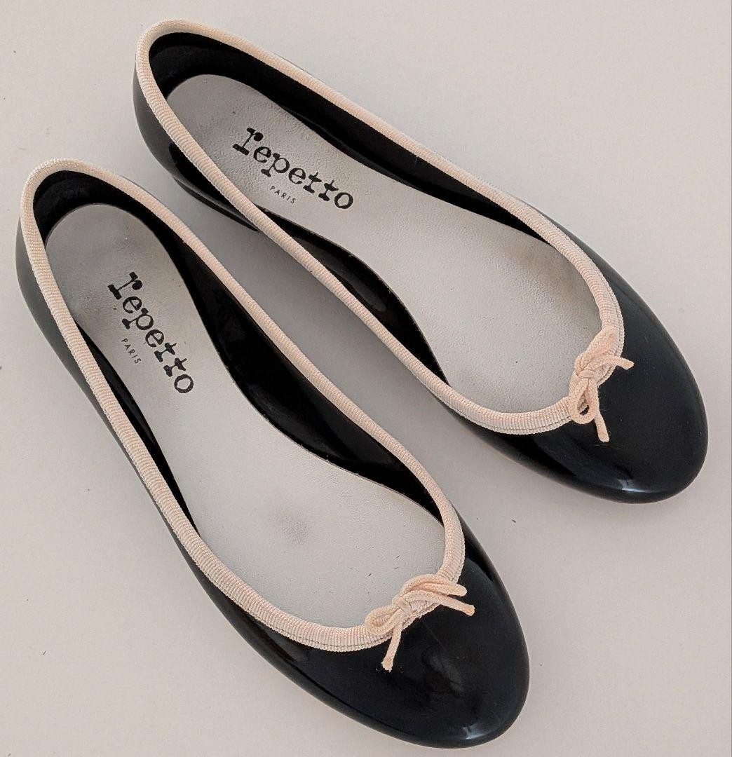 『repetto』ribbon shoes Repetto Flat Ballet Shoes Ribbon EU 37 US 7 Black Authentic | eBay