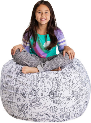 Posh Stuffable Kids Stuffed Animal Storage Bean Bag Chair Cover - Childrens Toy