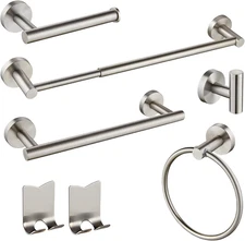 Bathroom Hardware Set – Includes 12-Inch & 24-Inch Towel Bars, Toilet Paper Hold