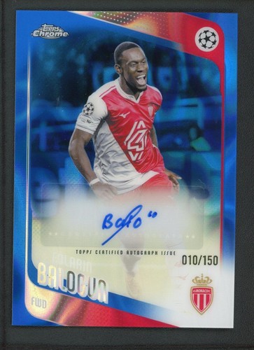 Folarin Balogun [Blue] #CA-FB 2025 Topps Chrome UEFA Autograph card