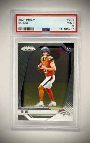2024 Panini Prizm Bo Nix #309 PSA 9