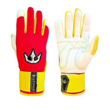 DYNASTY BASEBALL Bomb Squad Series Batting Gloves (Red/Yellow, X-Large)