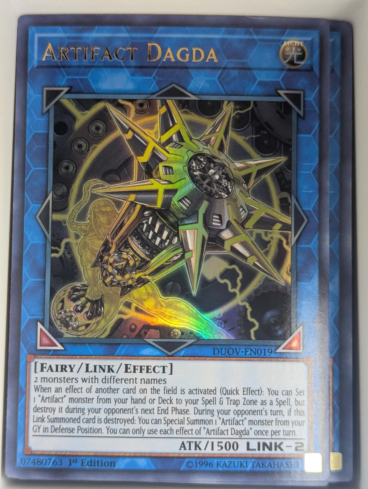 Artifact Dagda DUOV-EN019 Ultra Rare Duel Overload Yu-Gi-Oh 1st Edition NM