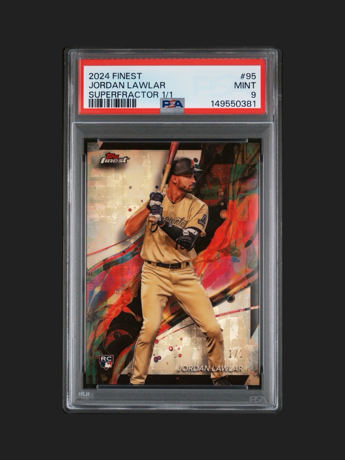 2024 Topps Finest - Jordan Lawlar #95 SuperFractor 1/1 (RC)
