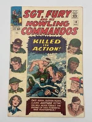 Sgt Fury and His Howling Commandos 18 Key Death Pamela Hawley Marvel 1965 Raw
