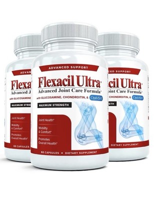 Flexacil Ultra Joint Health Supplement Flexibility Cartilage Support 3 Pack