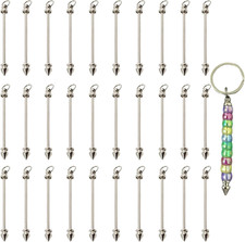 30 Pcs Beadable Keychain Bars Blanks Keychain - Making Supplies for DIY Crafts