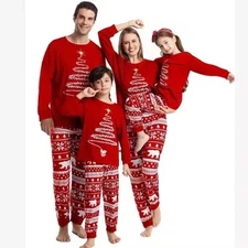 New Family Christmas Pajamas Mom Dad Kids Dogs Matching Clothing Set Baby Romper