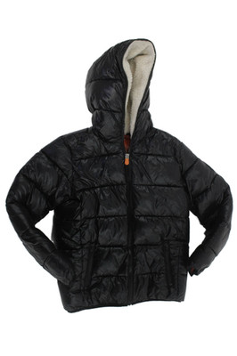 Save The Duck Girls Hood Long Sleeves Full Zip Puffer Coat Black Size S