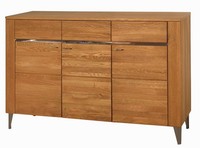 Kommode Sideboard Latina 155X42X91Cm Honig Eiche Teilmassiv 3-TüRig