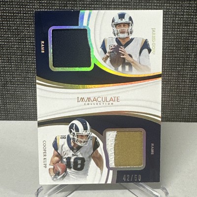 2019 Panini Immaculate Gold Jared Goff Cooper Kupp Rams Dual Patch /50 DJC-18