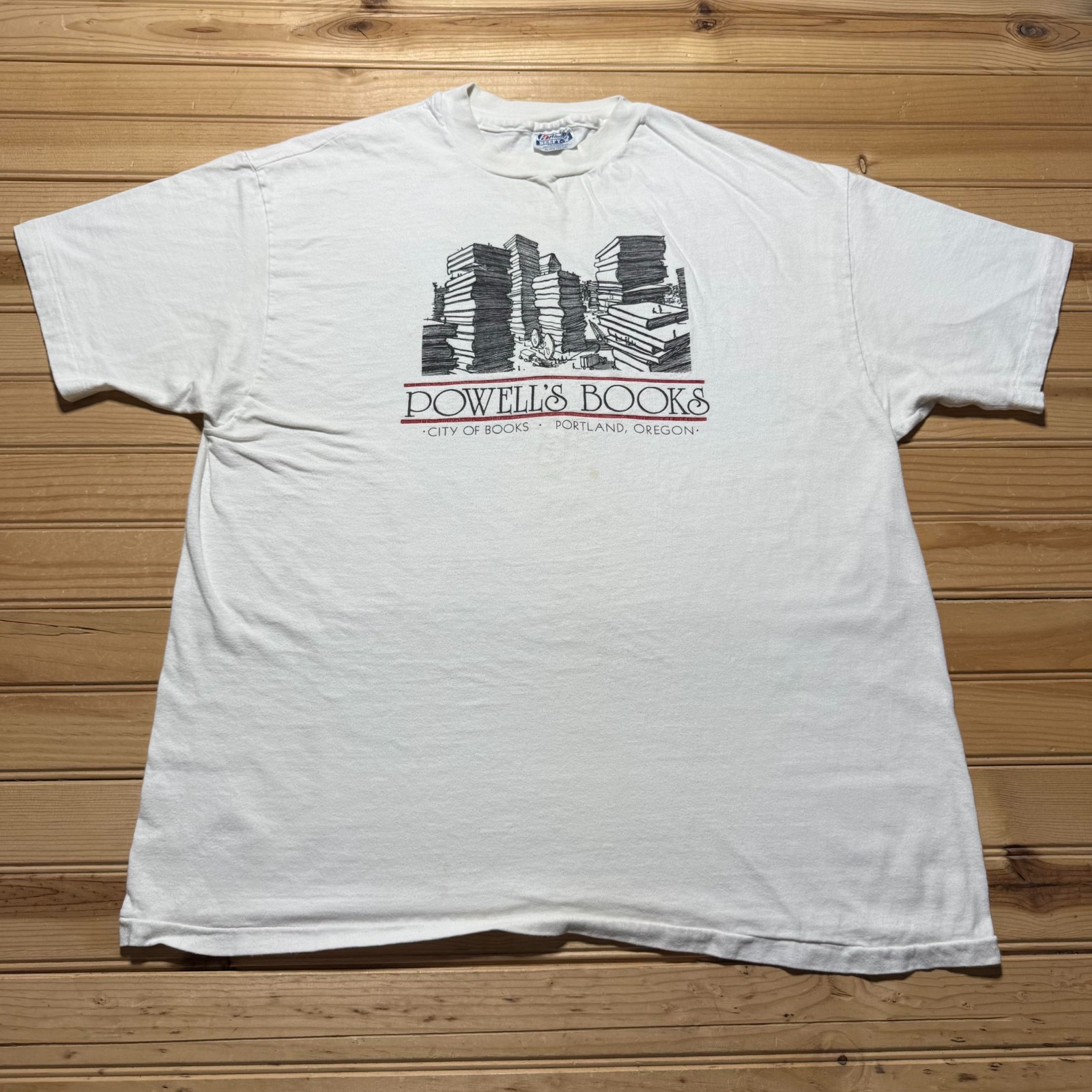 Vintage 90s Powell's Books City Of Books Portland Oregon Promo T-Shirt USA - XL