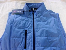 NWT Ralph Lauren RLX golf vest, men's M, L $198, pockets, blue, wool blend