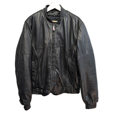  ️ FIRSTGEAR HEIN GERICKE Lederjacke schwarz Motorrad Biker Reißverschluss GR. L/XL |42c