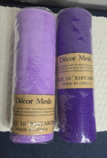 Poly/Deco Mesh 10"x 30' Rolls 1 Purple  1 Lavender
