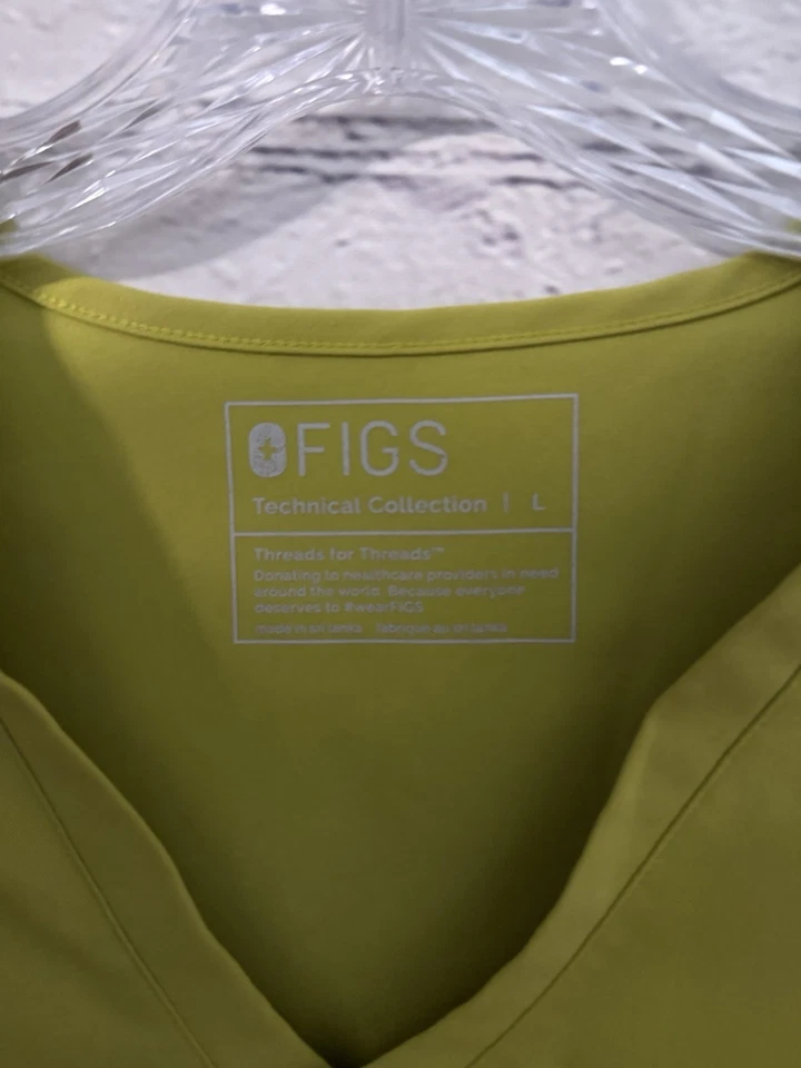 Blusa Médica Figs Technical Collection Limón Color Sólido Usada en Excelente Condición para Mujer L Foto 4 de 4