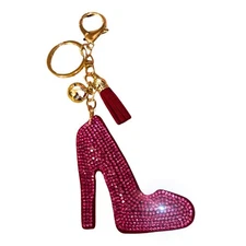 Popfizzy Pink High Heel Shoe Keychain Accessories for Women and Girls,...
