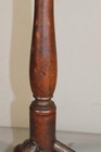 BEST 18TH C TABLE TOP TURNED PEG LEG CANDLE HOLDER IN CHERRY & ASH OLD SURFACE — photo 9