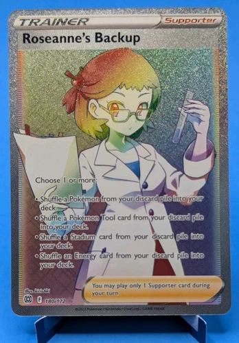Roseanne’s Backup 180/172 Pokémon TCG2022 Rainbow Secret Rare Brilliant Stars NM