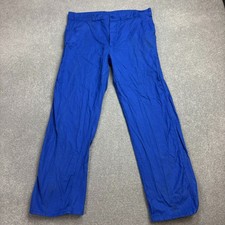VINTAGE French Trousers Adult 37x31 Blue Workwear Chore Canvas Utility Mens