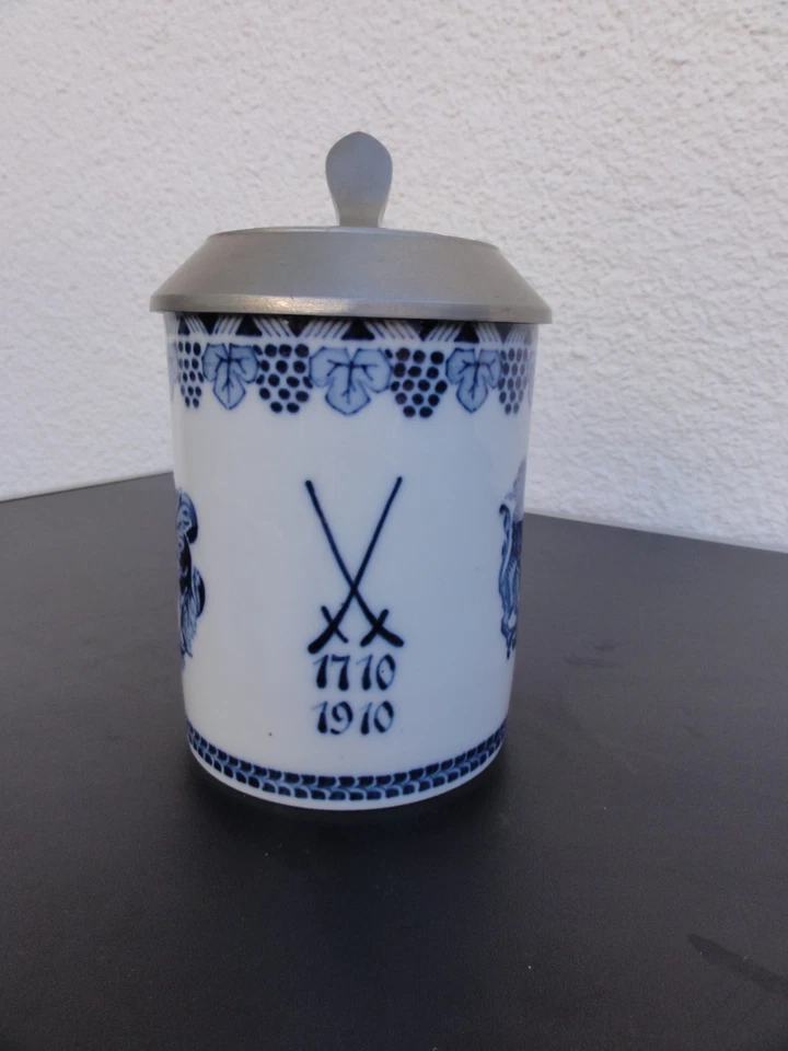 MEISSEN BIER KRUG PORZELLAN 1710-1910 1 Wahl - Bild 1 von 4