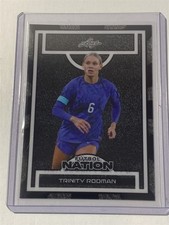 TRINITY RODMAN spirit 2025 Leaf Futbol Nation Clear BLACK Proof 1/1
