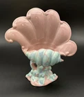 Royal Haeger Mauve Agate Shell Fan Vase 1940s Hickman Art Deco MCM EXCELLENT