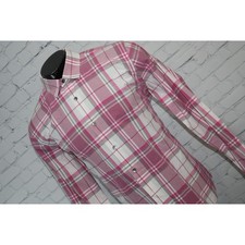 Express Dress Shirt Mens XL Pink Plaids Extra Slim Fit Long Sleeve Cotton
