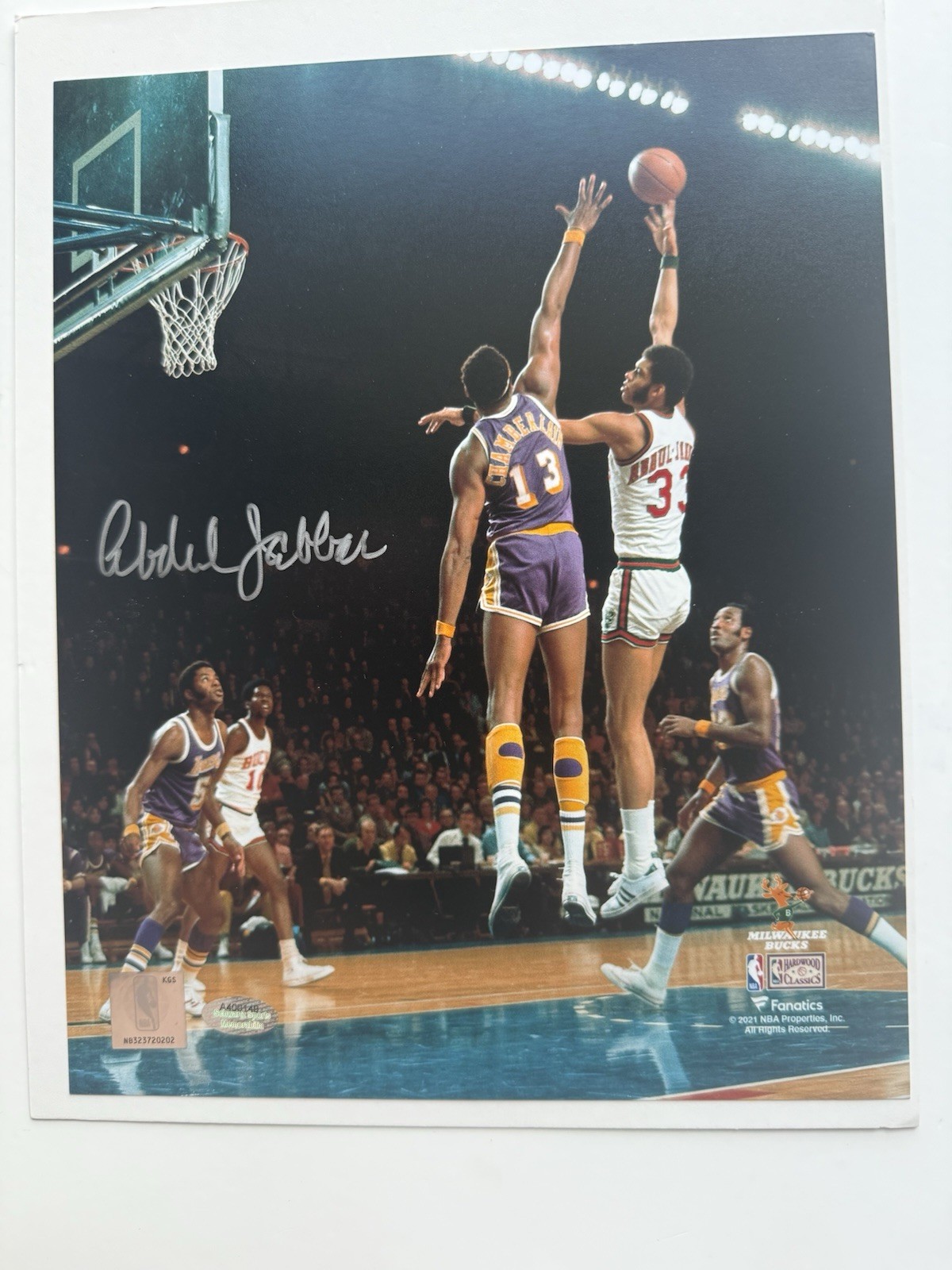 Kareem Abdul Jabbar Autographed 8x10 Color Photo W/COA