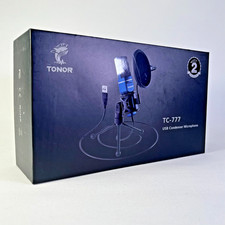 Tonor TC 777 USB Condenser Microphone Cardioid Blue Tripod Pop Filter New
