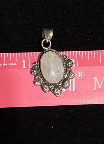 Vintage Moonstone Sterling Silver Pendant - 第 10/10 張圖片