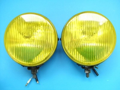 Vintage PIAA Round Fog Light 150mm 6'' Yellow Lens H3 Driving Spot Lamp Offroad