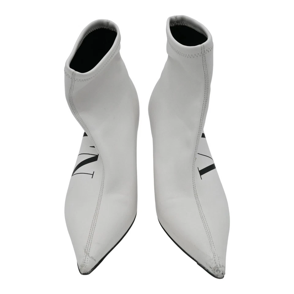 Calcetín de cuero blanco con logotipo VLTN Valentino Garavani talla 36 Foto 4 de 4