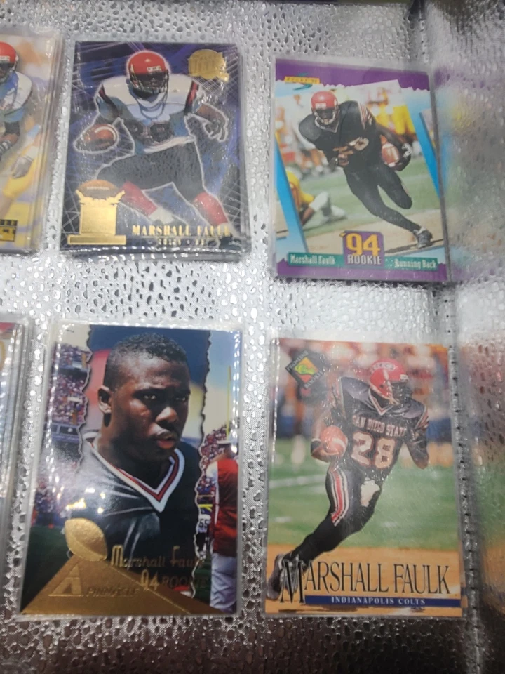 ALL Marshall Faulk Rookie 86 Card Lot SD State Jersey HOF - Read for Details - Image 4 of 4