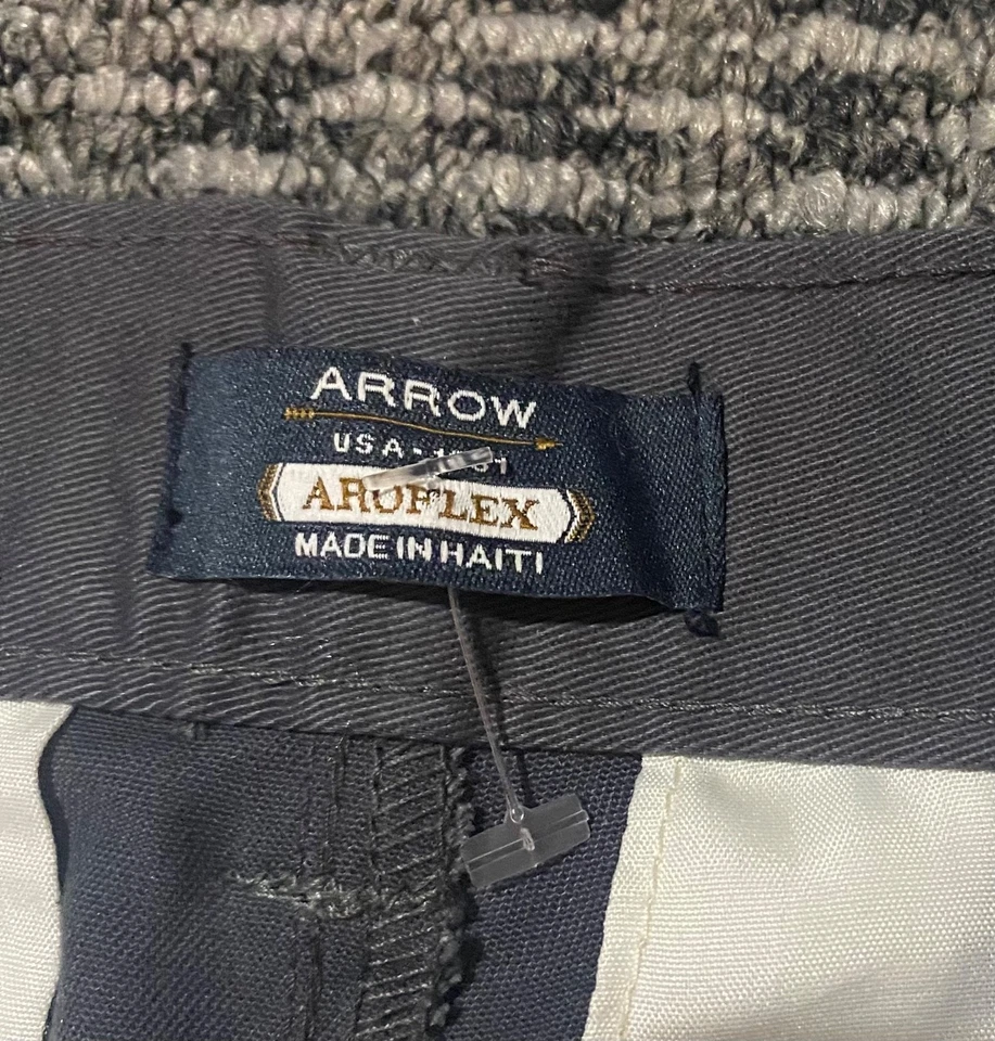 Pantalones Arrow Boys Aroflex Súper Suaves Elastizados Sarga Frente Plano, Gris Talla 18 Foto 3 de 4
