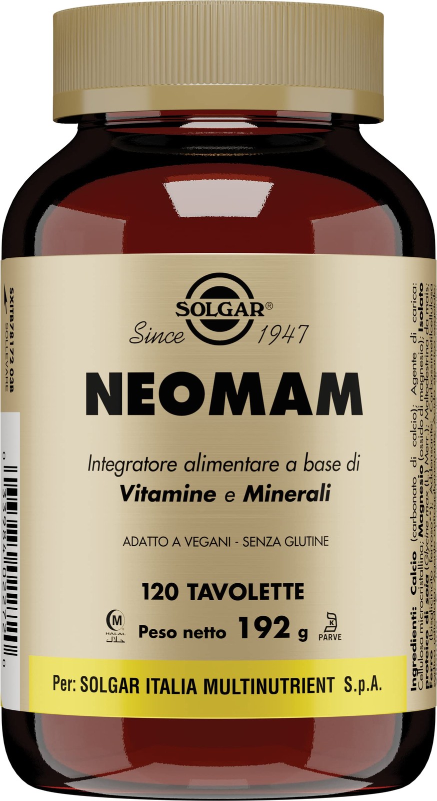 Solgar NEOMAM 120 TAVOLETTE Multivitaminico e minerale per gravidanza e