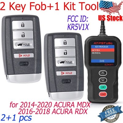 2 For 2016 17 2018 Acura RDX 2014~2019 20 MDX Smart Keyless Remote Key Fob Tool