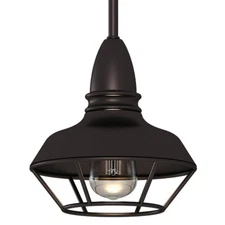 Volume Lighting V1707 Bronze Single Light 8"W Mini Pendant