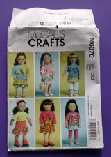 2011 McCall's 6370 18" Doll Clothes Pattern Ruffles 6 Outfit Separates FF UNCUT