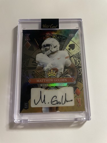 Matthew Golden 2024 Wild Card SD Black Gold Diagonal Rookie Auto 1/1 Packers