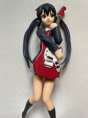 Azusa Nakano K-On! Anime Figure Statue w/ Guitar & Display Stand Base