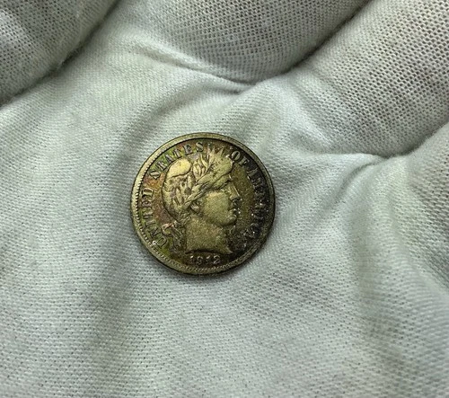 1912D US Barber SILVER Dime "LIBERTY" FINE! "Denver" I317